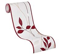 Livingwalls Cenefa Avenzio crema/rojo 5,00 m x 0,17 m 249630