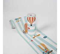 A.S. Création Cenefas Adhesivas Para Los Niños Lovely Kids Flying Party 5.00 m x 0.155 m Azul Naranja Marrón Fabricado en Alemania 403753