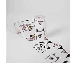 A.S. Création Cenefas Adhesivas Para Los Niños Lovely Kids Wild Party 5.00 m x 0.155 m Rosa Blanco Negro Fabricado en Alemania 403729