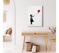 A.S. Création cuadro lienzo artista - impresión artística negro rojo - 50 x 70 cm retrato - decoración de pared de alta calidad - cuadro sobre bastidor