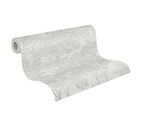 A.s. Création Papel Pintado Árboles Beige Y Beige Crema - 53 Cm X 10,05 M - As-380234