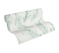 A.S. Création Four Seasons 358964 35896-4 - Papel pintado, diseño de plumas, color azul, gris y verde