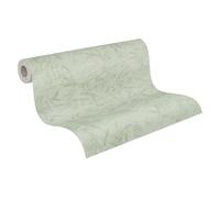A.S. Création History of Art 2 790464 - Papel pintado no tejido floral, 10,05 m x 0,53 m, color verde metalizado