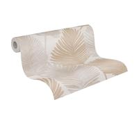 A.S. Création Hot Spots Papel pintado no tejido Floral 10,05 m x 0,53 m - Crema, beige, gris, metálico - Papel pintado moderno - 786731