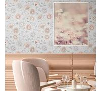 A.S. Création House of Turnowsky 388993 - Papel pintado no tejido (10,05 x 0,53 m, 10,05 m x 0,53 m), diseño floral, color gris y rosa