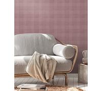 A.S. Création Landhaus 386645 - Papel pintado a cuadros (10,05 x 0,53 m), color morado