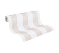 A.S. Création Lilly & Luis papel pintado no tejido a rayas en beige, crema - papel pintado decorativo 10,05 x 0,53 m - 770781
