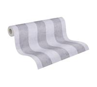 A.S. Création Lilly & Luis papel pintado no tejido a rayas en gris - papel pintado decorativo 10,05 x 0,53 m - 770783