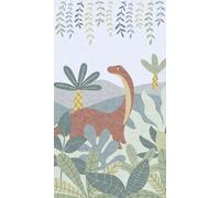 A.S. Création Papel pintado habitaciones infantiles Lilly & Luis papel pintado fotográfico con diseño de dinosaurios, 1,59 m x 2,80 m, azul, multicolor, verde 770621