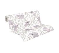 A.S. Création Lilly & Luis papel pintado no tejido con motivo para niños en beige, crema, verde - papel pintado koala 10,05 x 0,53 m Made in Germany - 771341