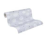 A.S. Création Lilly & Luis papel pintado no tejido con motivo para niños en gris, rosa, blanco - papel pintado a círculos 10,05 x 0,53 m Made in Germany - 771391