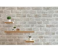 A.S. Création Natural Living 386371 - Papel pintado (10,05 x 0,53 m, sin PVC), color gris y blanco