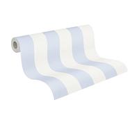 A.S. Création papel pintado TNT con rayas en azul, blanco - papel pintado de rayas atemporal 10,05 m x 0,53 m - 314024