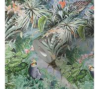 A.S. Création Papel pintado con diseño de flores, color verde y azul, 381792, 10,05 x 0,53 m, fabricado en Alemania