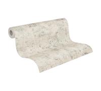 A.S. Création Papel pintado con estructura de color blanco y dorado - Jade 395160 - Papel pintado de alta calidad con aspecto de yeso - 10,05 m x 0,53 m - Fabricado en Alemania