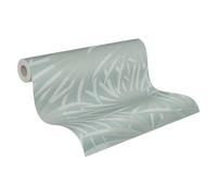 A.S. Création Papel pintado de hojas de palma azul menta - Casual Living 393384 - Papel pintado de alta calidad para dormitorio - 10,05 m x 0,53 m - Fabricado en Alemania