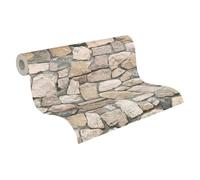 Livingwalls Papel pintado Dekora Natur crema y gris 10,05 m x 0,53 m 692412