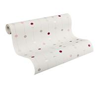 A.S. Creation Papel Pintado no Tejido 10,05 m x 0,53 m Fabricado en Alemania - 208514, Beige, Rot, Weiß, 10,05 x 0,53 m