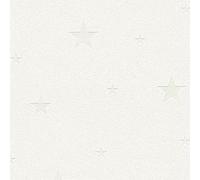 A.S. Création Papel Pintado de Vellón - Brillante Papel Pintado de Habitación Infantil en Blanco - Papel de Pared para Habitaciones Infantiles - Papel Pintado Pared en 10,05 m x 0,53 m