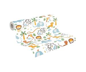 A.S. Création Papel Pintado de Vellón - Papel de Pared de la Selva para Habitaciones Infantiles en Amarillo y Verde - Papel Pintado para Diferentes Espacios - Papel de Pared en 10,05 m x 0,53 m