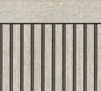 A.S. Création Papel pintado efecto madera gris, negro 399562 - Papel pintado no tejido Paneles acústicos - Aspecto zócalo escandinavo en formato apaisado - 5,00m x 1,06m - Made in Germany