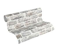 A.S. Création Papel Pintado Efecto Piedra Elements Papel pintado tejido no tejido 10.05 m x 0.53 m Gris De Colores Fabricado en Alemania 361403 36140-3, multicolor