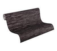 A.S. Création Papel pintado Elements Efecto piedra tejido no tejido 10,05×0,53 m Gris Negro