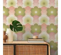 A.S. Création Papel pintado floral de los años 70, color rosa, verde y crema, estilo retro chic 395391, 8,50 m x 0,53 m, para pegar la pared