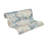 A.S. Création Papel pintado floral en azul, beige, crema - papel pintado vintage de alta calidad 396071 - papel pintado de diseño pintado sobre 10,05m x 0,53m - made in Germany
