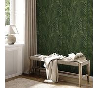 A.S. Création Papel pintado Floral Green Attractive 2 390385 - Papel pintado de hierbas no tejido, 10,05 m x 0,53 m, fabricado en Alemania