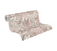 A.S. Création Papel pintado Floral Rosa Blanco Oro Verde Antigua 390954 - Papel pintado para plantas, 10,05 m x 0,53 m, fabricado en Alemania