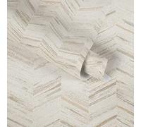 A.S. Création Papel pintado geométrico blanco gris 383096 para salón dormitorio 10,05 x 0,53 m, fabricado en Alemania