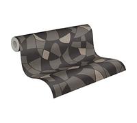 A.S. Création Papel pintado gráfico negro Antigua 390934 - Papel pintado geométrico no tejido, 10,05 m x 0,53 m, fabricado en Alemania