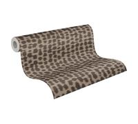 A.S. Création Papel pintado leopardo - beige, marrón - 10,05 x 0,53 m | Papel sin junta con animal print tonal - motivo mate sobre fondo brillante y textil, se retira en seco