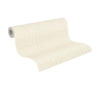 A.S. Création Papel pintado leopardo - crema, blanco - 10,05 x 0,53 m | Papel sin junta con animal print tonal - motivo mate sobre fondo brillante y textil, se retira en seco