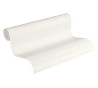 A.S. Création Papel Pintado Liso Blooming Papel pintado tejido no tejido 10.05 m x 0.53 m Blanco Fabricado en Alemania 224040 2240-40