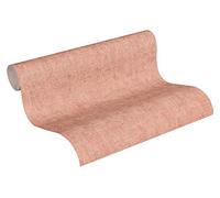 A.S. Création Papel Pintado Liso Greenery Papel pintado tejido no tejido 10.05 m x 0.53 m Rosa Fabricado en Alemania 373343 37334-3