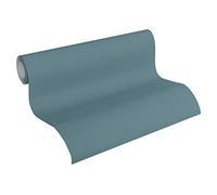 A.S. Création Papel Pintado Liso New Life Papel pintado tejido no tejido 10.05 m x 0.53 m Azul Fabricado en Alemania 353313 3533-13