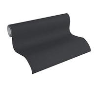 A.S. Création Papel Pintado Liso New Life Papel pintado tejido no tejido 10.05 m x 0.53 m Negro Fabricado en Alemania 349330 3493-30