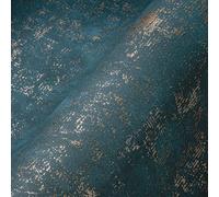 A.S. Création Papel pintado metálico, azul petróleo The BOS 388326, estructura 10,05 m x 0,53 m, fabricado en Alemania