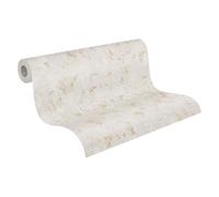 A.S. Création papel pintado no tejido con efecto revoco en beige, gris, dorado - papel pintado metálico 10,05 x 0,53 m Made in Germany - 393871