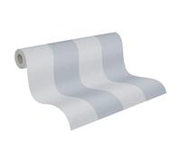 A.S. Création Papel pintado no tejido con rayas en color azul y gris - Papel pintado a rayas de alta calidad 397997 - 10,05 m x 0,53 m - Papel pintado para salón - Fabricado en Alemania