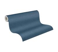 A.S. Création papel pintado no tejido con textura textil en azul - papel pintado liso claro 10,05 m x 0,53 m - 791658