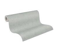 A.S. Création papel pintado no tejido con textura textil en verde, gris - papel pintado liso claro 10,05 m x 0,53 m - 791662