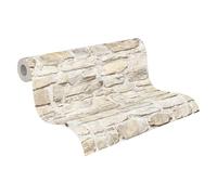 A.S. Création Papel Pintado no tejido - Papel de Pared con Diseño de Piedra en Beige y Amarillo - Papel Pintado para Diferentes Espacios - Papel de Pared en 10,05 m x 0,53 m