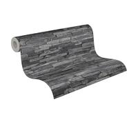 A.S. Création Papel pintado no tejido - Papel de pared con efecto de piedra en gris y negro - Papel pintado para varias habitaciones - Papel pintado de pared en 10,05 m x 0,53 m