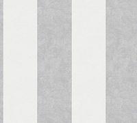 A.S. Création Papel Pintado - Papel de Pared a Rayas en Gris, Crema y Blanco - Papel Pintado para Diversas Habitaciones - Papel Pintado de Pared en 10,05 m x 0,53 m