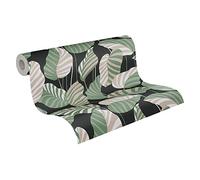 A.S. Création Papel Pintado - Papel Floral en Negro, Verde y Oro - Papel de Pared para Diferentes Espacios - Papel Pintado de Pared de 10,05 m x 0,53 m