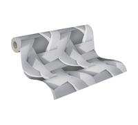 A.S. Création Papel pintado geométrico gris para varios espacios 10,05 m x 0,53 m