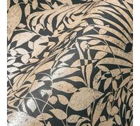 A.S. Création Papel Pintado - Papel Pintado Floral en Oro y Negro - Papel de Pared para Diferentes Espacios - Papel Pintado de Pared en 10,05 m x 0,53 m